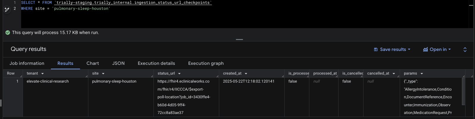 Status URL Checkpoint